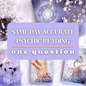 Same Day Reading | One Question Psychic Reading | Fast Psychic Reading | Accurate Insight | Personalized Psychic Reading | Specific Question
