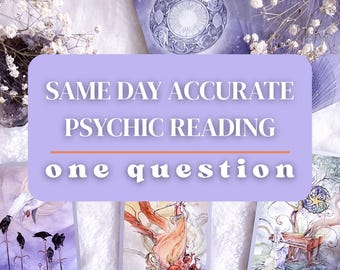 Same Day Reading | One Question Psychic Reading | Fast Psychic Reading | Accurate Insight | Personalized Psychic Reading | Specific Question