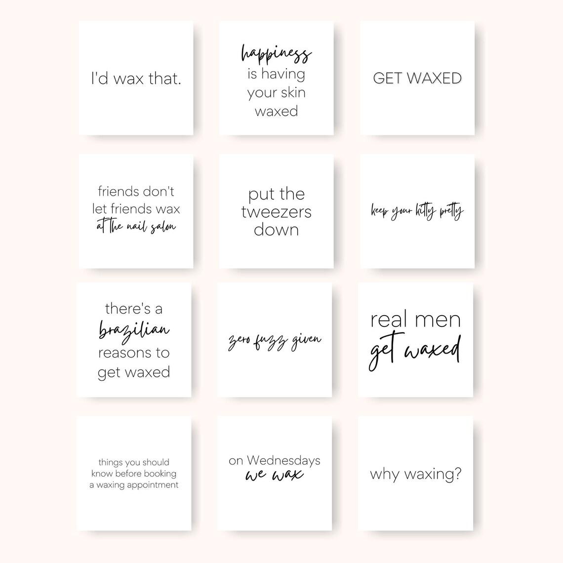 Waxing Instagram Quotes Waxing Quotes Instagram Posts Etsy