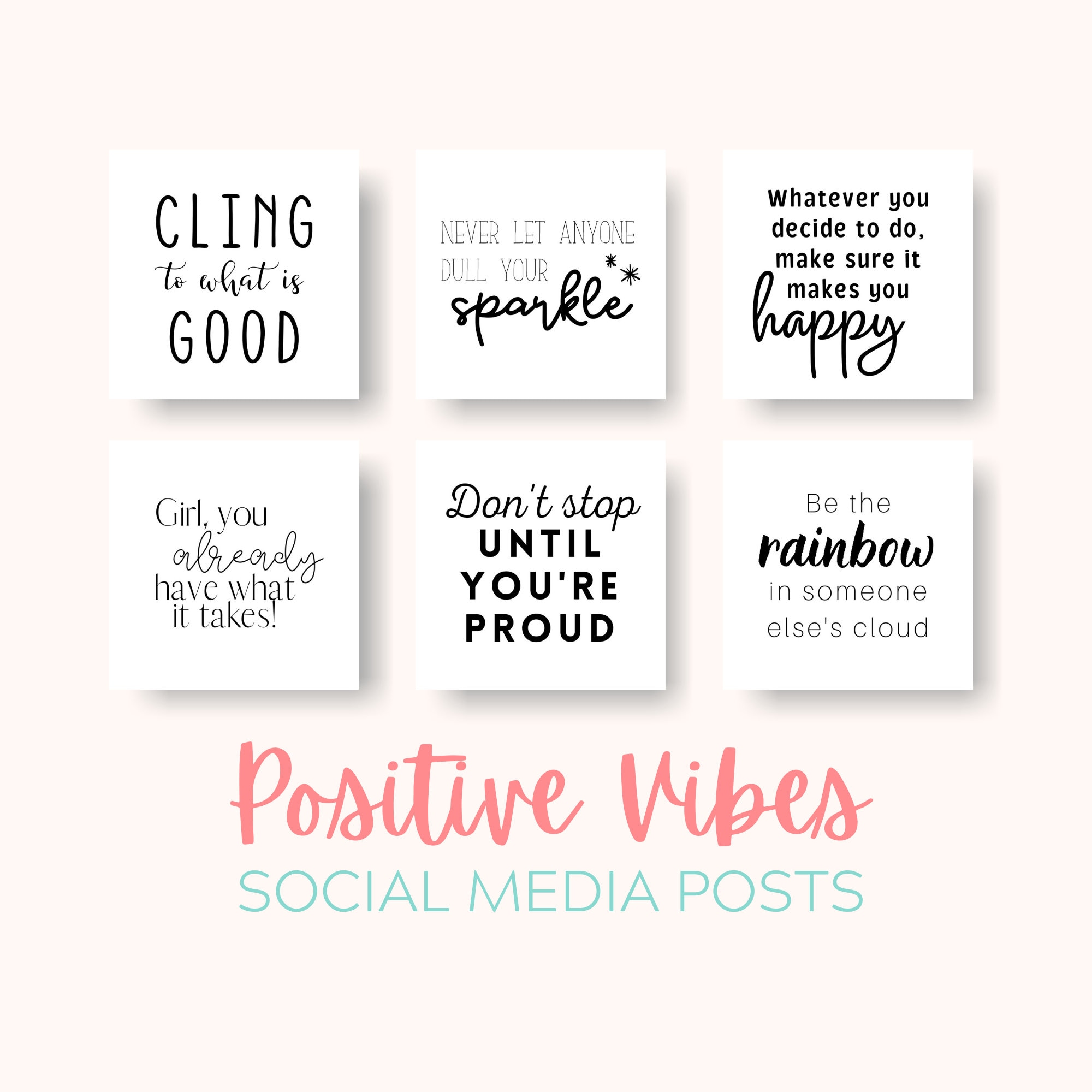 Positive Quotes For Instagram Positive Instagram Quotes Inspirational Quotes Instagram | Etsy India