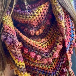 Crochet shawl pattern, Autumn Shawl, crochet wrap pattern, womens shawl wrap, crochet wrap pattern, triangle shawl - PDF
