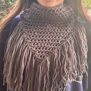 Crochet Bandana Cowl_Slate - PDF Pattern, Cowl/Scarf, crochet cowl pattern, scarf pattern, cowl scarf - Instant PDF Download