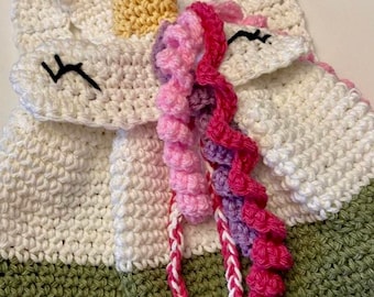 Zaino unicorno, zaino per bambini, modello, PDF, fai da te, zaino all'uncinetto