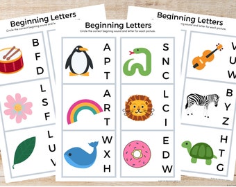 Printable CVC Words, Word Builder, Phonics Beginning Letter Sounds, Learning Letters, Phonics, Beginning Sounds, Kindergarten Worksheet