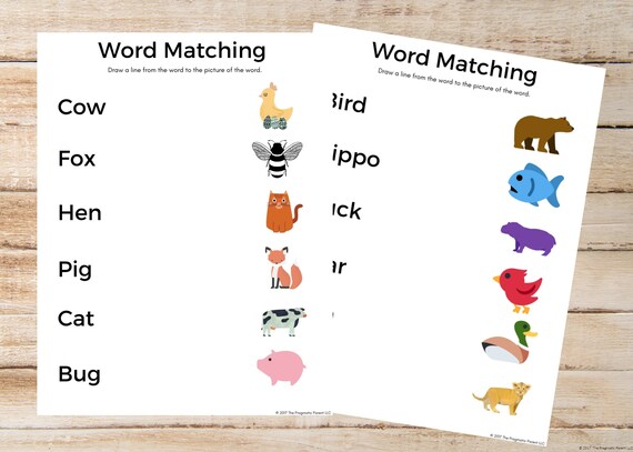 beginning sounds matching game preschool kindergartener etsy hong kong