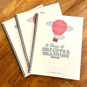 30 Days of Kids Self Love & Gratitude Journal Printable, Kids Gratitude Journal, Gratitude Pages, Grateful Journal, Kids Grateful Printables