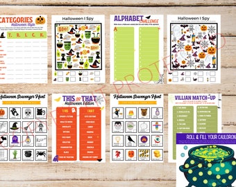 Kids Printable Halloween Activity Printables, Halloween Games for Kids, Halloween Printables, Halloween Activities, Halloween Kids Halloween