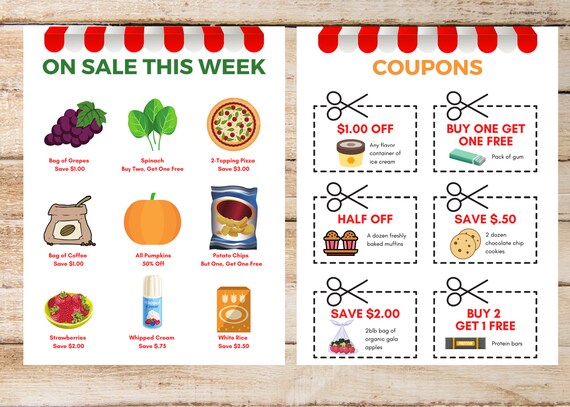 Pretend Play Grocery Store Kit Grocery Store Printables Etsy
