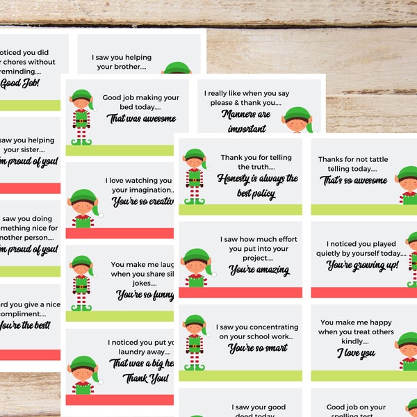 56 Elf Caught You Being Good Cards, Elf Cards, Elf Note, Elf on the Shelf Printable, Elf Card for Kids, Elf Cards, Elf on the Shelf, Elf Kit