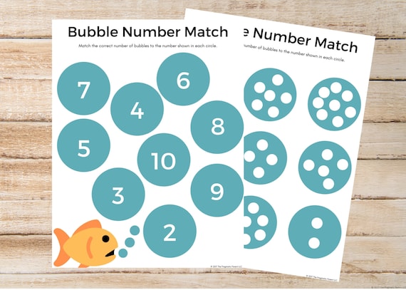 number matching learning to count kindergarten worksheet etsy ireland