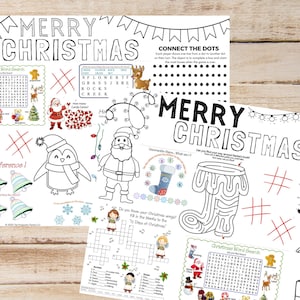 3 Kid&#39;s Christmas Activity Sheet, Christmas Printables, Kids Christmas Activity Sheets, Christmas activity sheet, Christmas coloring sheets