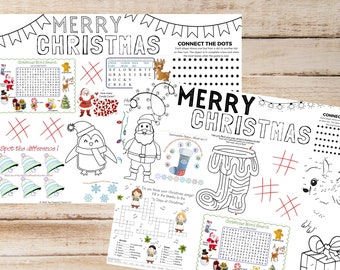 3 Kids Christmas Printables Activities Games, Christmas Printables, Kids Christmas Sheets Christmas activity sheet Christmas coloring sheets