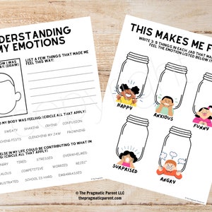 Exploring emotions with kids, Learning emotions, emotional intelligence, self regulate, naming emotions, understanding emotions, worksheets image 4