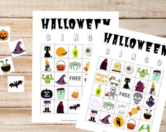 10 Halloween Bingo Cards, Bingo for Kids, Bingo Printable, Halloween Game, Halloween Kids Activity, Halloween Printable Bingo, Halloween Fun