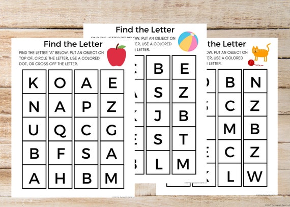 find the letter abc recognition kindergarten worksheet etsy ireland