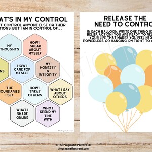 In and Out of Control, Release Control, Circle of Control, Anxiety in Kids, Anxiety Coping, emotional intelligence, self regulate,