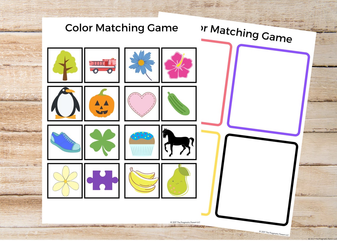 Color Matching Learning Colors Preschool Kindergartener - Etsy