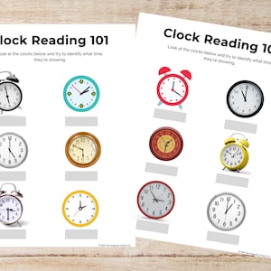 Learn to Tell Time, Telling Time Worksheet, Read the Time Activity, Learn to Read a Clock, Tell Time Printable for Kids, Learn to Tell Time