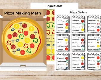 Matematyka: Wyrób pizzy, Nauka liczenia, Arkusz ćwiczeń dla przedszkolaków, Rozpocznij liczenie, Arkusze ćwiczeń dla przedszkolaków, Nauka liczb, Liczenie, Aktywność matematyczna