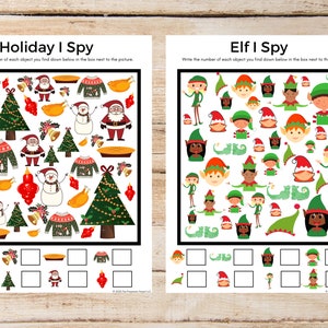 4 Urlaub ich ausspioniere druckbare Aktivitätsblätter, ich ausspähe Kinder, ich ausspähe druckbar, ich ausspioniere Spiel, Feiertagsaktivitäten für Kinder, Weihnachtsaktivitätsblätter