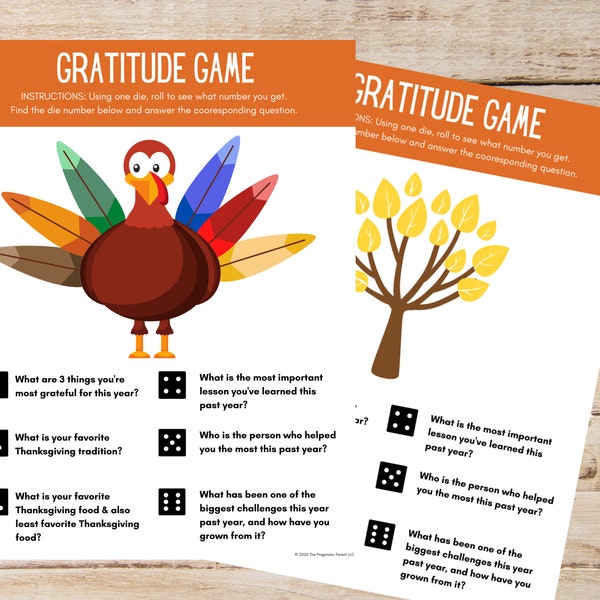 Thanksgiving Kids Table Game: Gratitude Game, Kid's Thanksgiving activity, kids thanksgiving activity, kids thanksgiving Gratitude Game