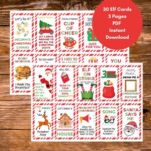 Elf Notes Cards Printable, Mini Elf Note, Elves Santa Christmas Party ...
