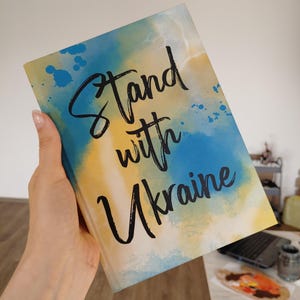 Notatnik z ukraińskim wzorem, pamiątka z Ukrainy, notatnik "Stań z Ukrainą", notatnik papierniczy
