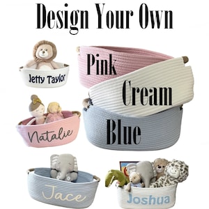 Entwerfen Sie Ihren eigenen BABY-GESCHENK-KORB, niedlichen Babyparty-Korb, neuen Jungen-Geschenk, neuem Baby-Geschenk, personalisiertem Korb für Bücher-Spielzeug-Hundekatzengeschenk
