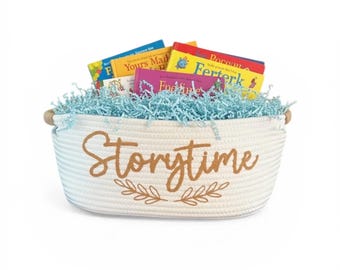 Panier de l'heure du conte pour baby shower
