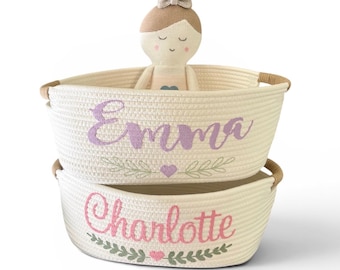 Baby Girl Gift Basket - Ivory Cream Baby Shower Personalized Gift Basket - Nursery Gift - Newborn Gift - Baby Girl Gift - Best Baby Shower