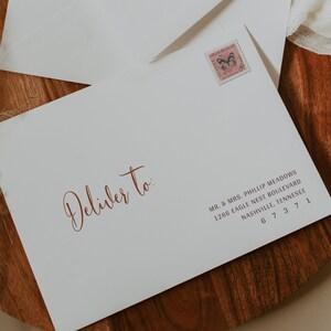 FAYE - Fall envelope address template, envelope Template, Instant Download, Editable wedding envelope, Printable envelope template, DIY