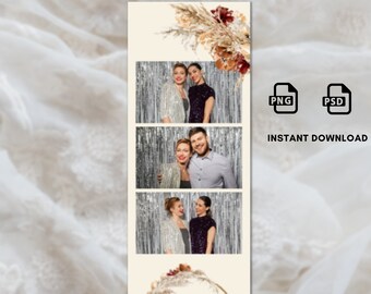KAYDENCE - Photobooth Template, Instant Download, Boho Fall Wedding, Photobooth Template, Instant Download, Editable, Bridal Shower Party
