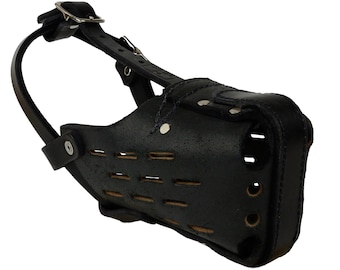 REDLINE K-9 Leather Dog Muzzle