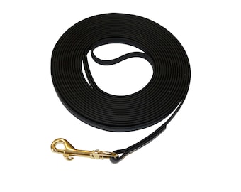 Redline K9 Biothane All Weather Long Line Black (3/8" x 33')