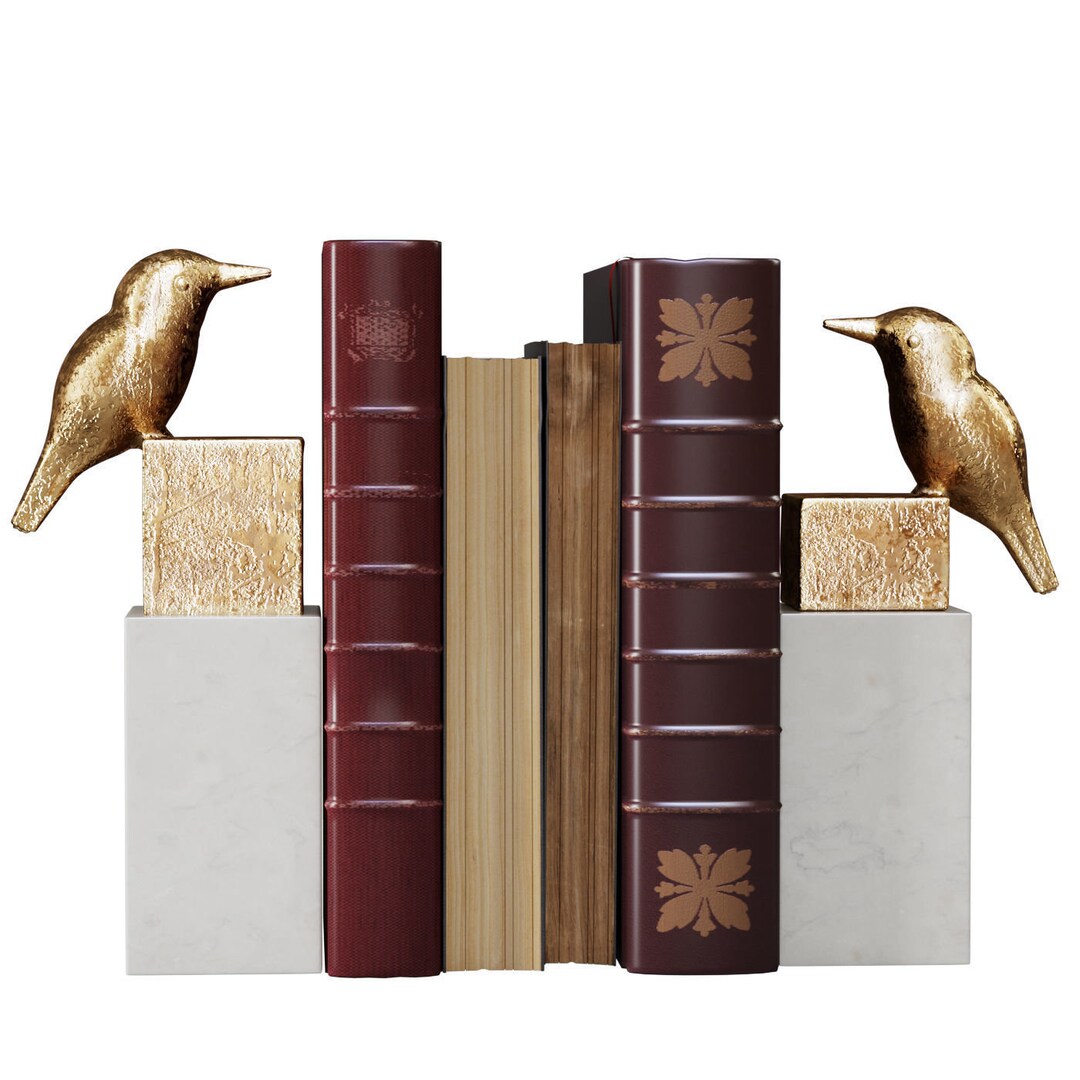 Bird Bookend Bird on a Box Bookend Bird Statue Figurine Bookend Bookend