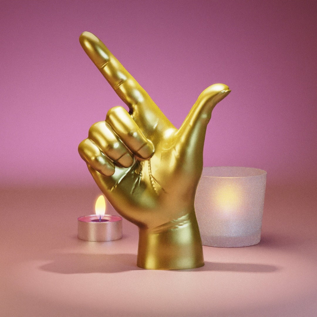 Guns up Hand Sign Sculpture Pointing Hand Sign Pointing Etsy