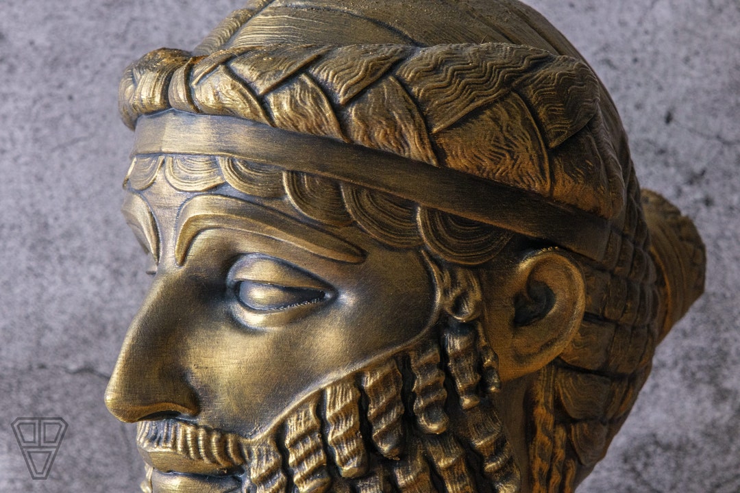 Sargon of Akkad Sargon the Great King Sargon Sculpture Etsy