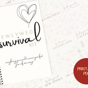 Livre de cartes-cadeaux pour jeunes mariés | Livre de cartes-cadeaux| Cartes-cadeaux | Cadeau de mariage | Fiançailles | Cadeau de survie pour les jeunes mariés