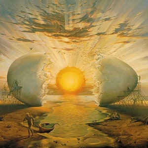 Sun Egg door Vladimir Kush kruissteek patroon pdf-formaat