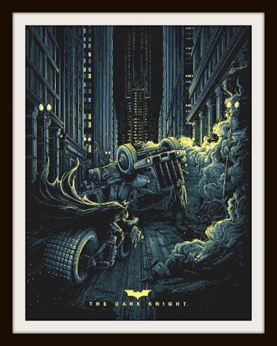 The Dark Knight Cross Stitch Pattern Pdf Format - Etsy