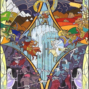 LOTR The Horn of King Helm klonk kruissteekpatroon pdf-formaat