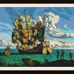Departure of the Winged Ship Cross Stitch Pattern Pdf Format - Etsy