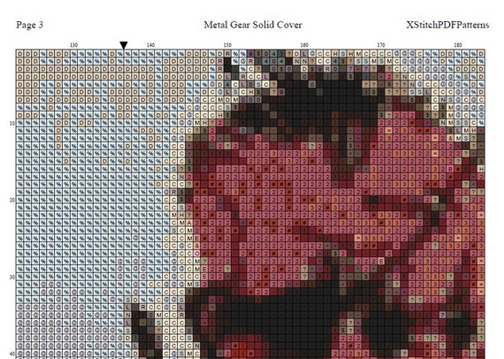 Metal Gear Solid Cover Cross Stitch Pattern Pdf Format - Etsy