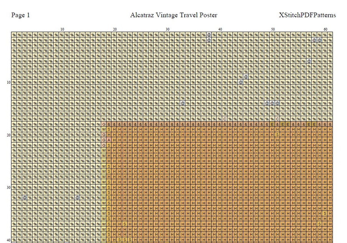 Alcatraz Cross Stitch Pattern Pdf Format Etsy Alcatraz Cross Stitch Pattern Pdf Format Etsy