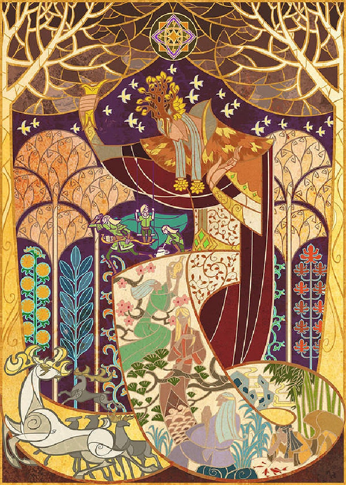 LOTR Forest King Stained Glass Cross Stitch Pattern Pdf Format - Etsy