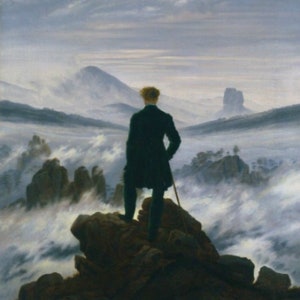 De Zwerver boven de Zee van Mist kruis steek patroon pdf-formaat