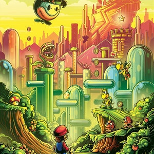 Super Mario Bros kruissteek patroon pdf-formaat