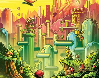 Super Mario Bros cross stitch pattern pdf format