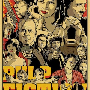 Pulp Fiction kruissteek patroon pdf-formaat