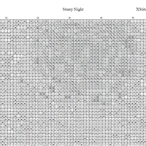 Starry Night Cross Stitch Pattern Pdf Format - Etsy